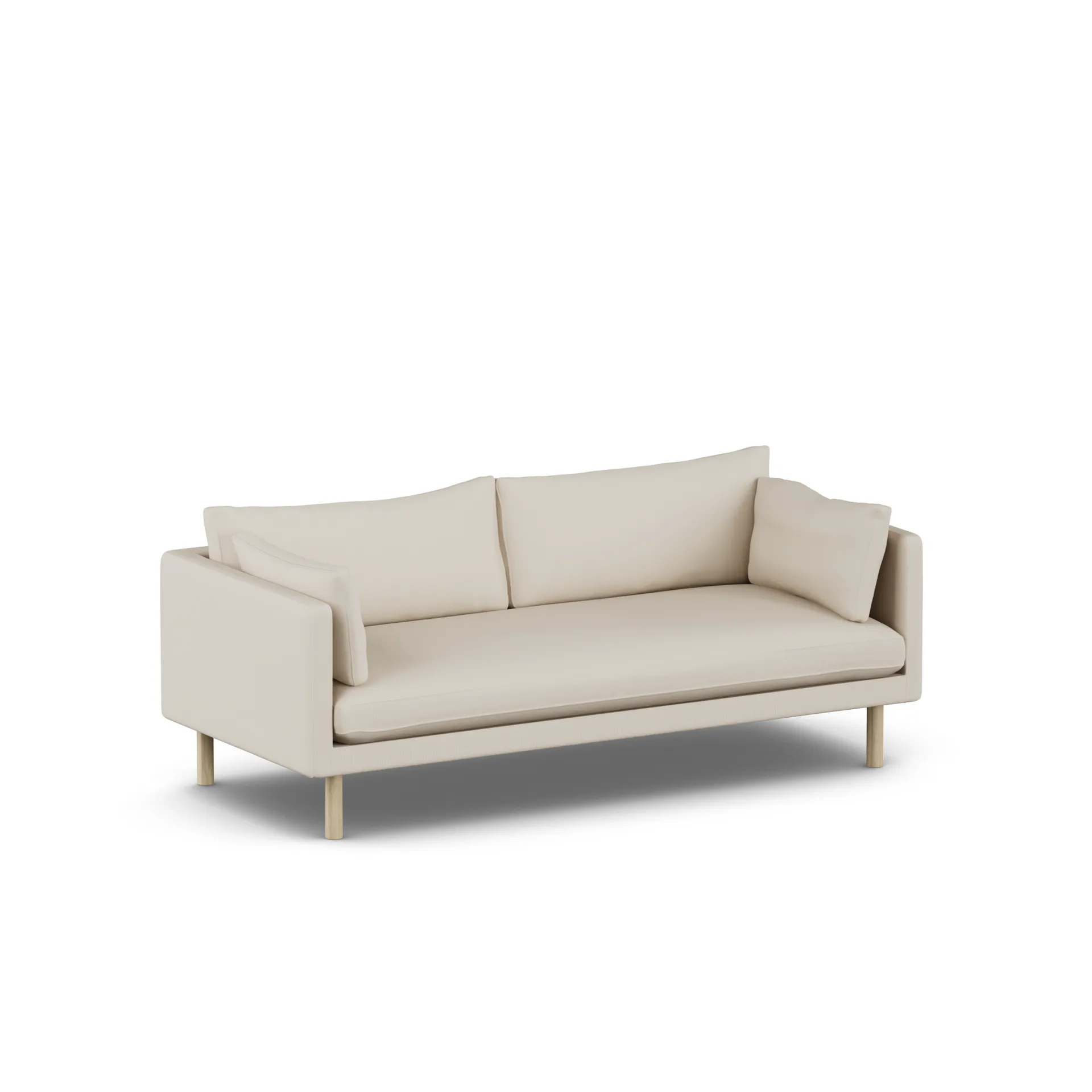 Linnevik sofa, Jump Beige 1956-hvitoljet eik, 3-seters 1898