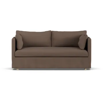 Linnevik sofa - Jump brown 1955-hvitoljet eik, 2-seters, med skjørt - 1898