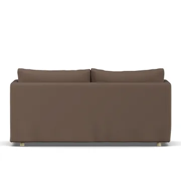 Linnevik sofa - Jump brown 1955-hvitoljet eik, 2-seters, med skjørt - 1898