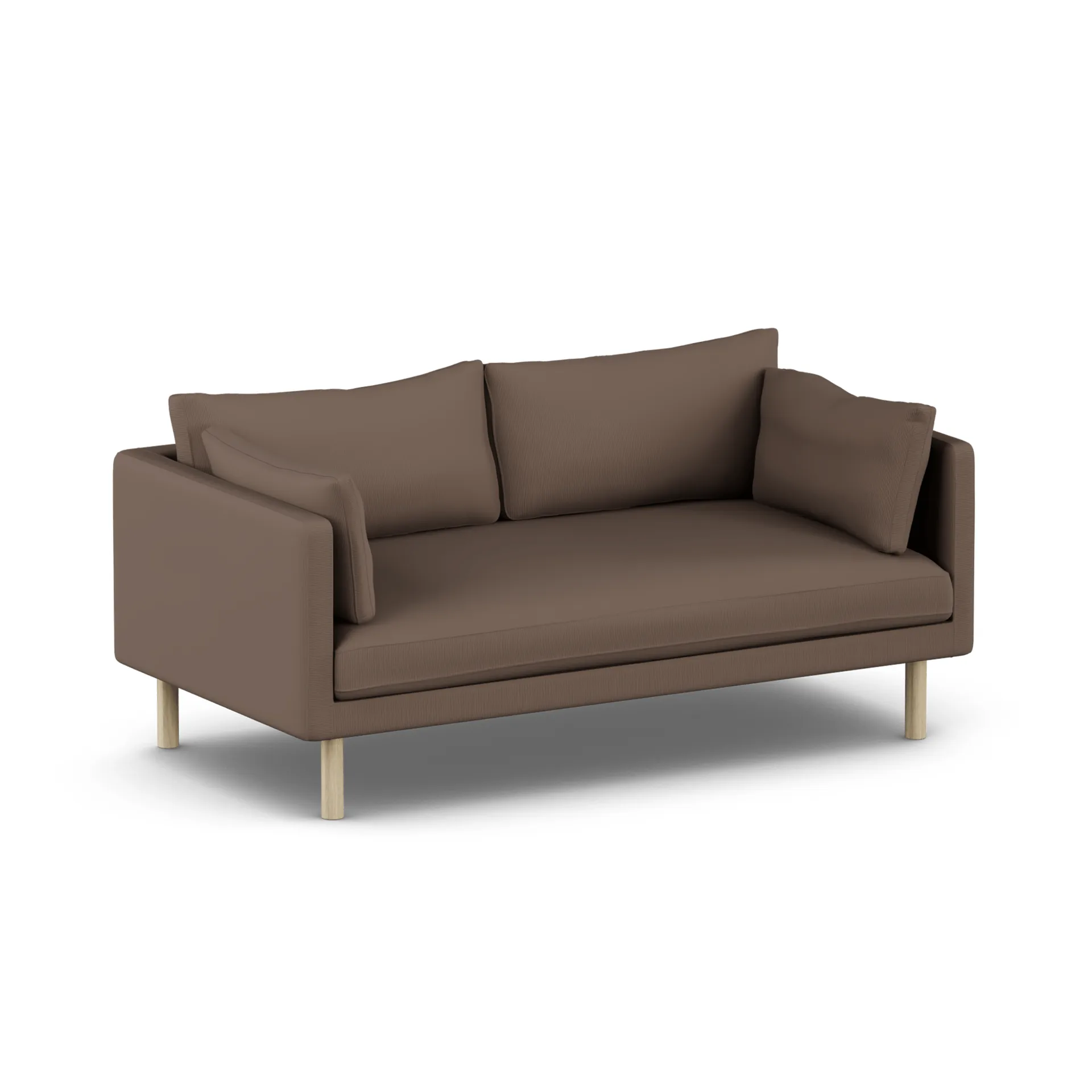 Linnevik sofa, Jump Brown 1955-hvitoljet eik, 2-seters, uten skjørt 1898