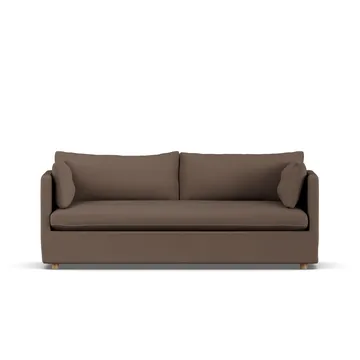 Linnevik sofa - Jump brown 1955-hvitoljet eik, 3-seters, med skjørt - 1898