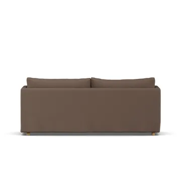 Linnevik sofa - Jump brown 1955-hvitoljet eik, 3-seters, med skjørt - 1898