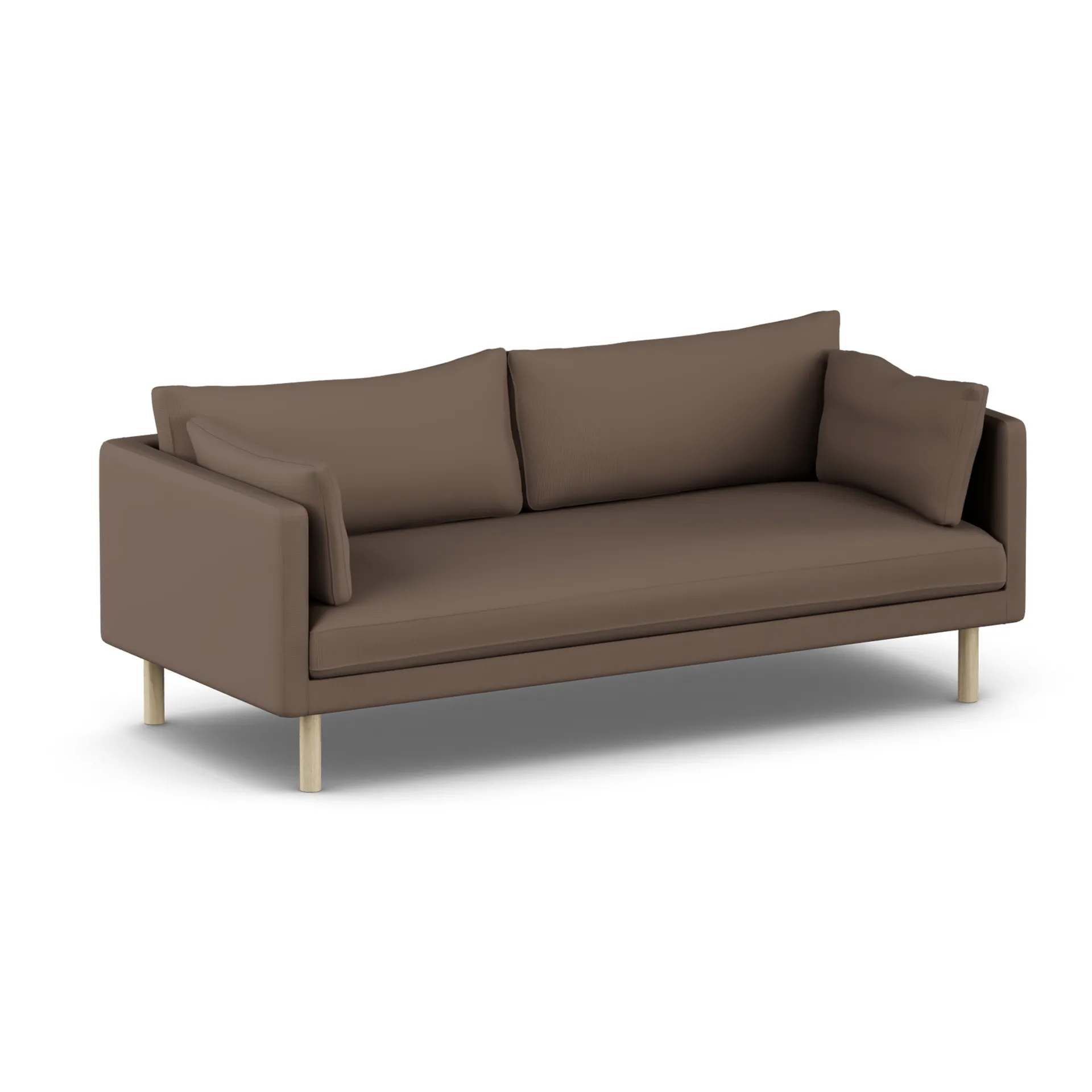 Linnevik sofa, Jump Brown 1955-hvitoljet eik, 3-seters, uten skjørt 1898