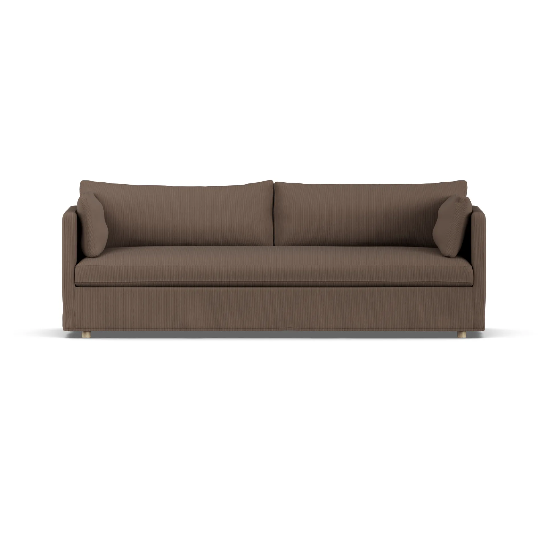 Linnevik sofa, Jump brown 1955-hvitoljet eik, 4-seters, med skjørt 1898