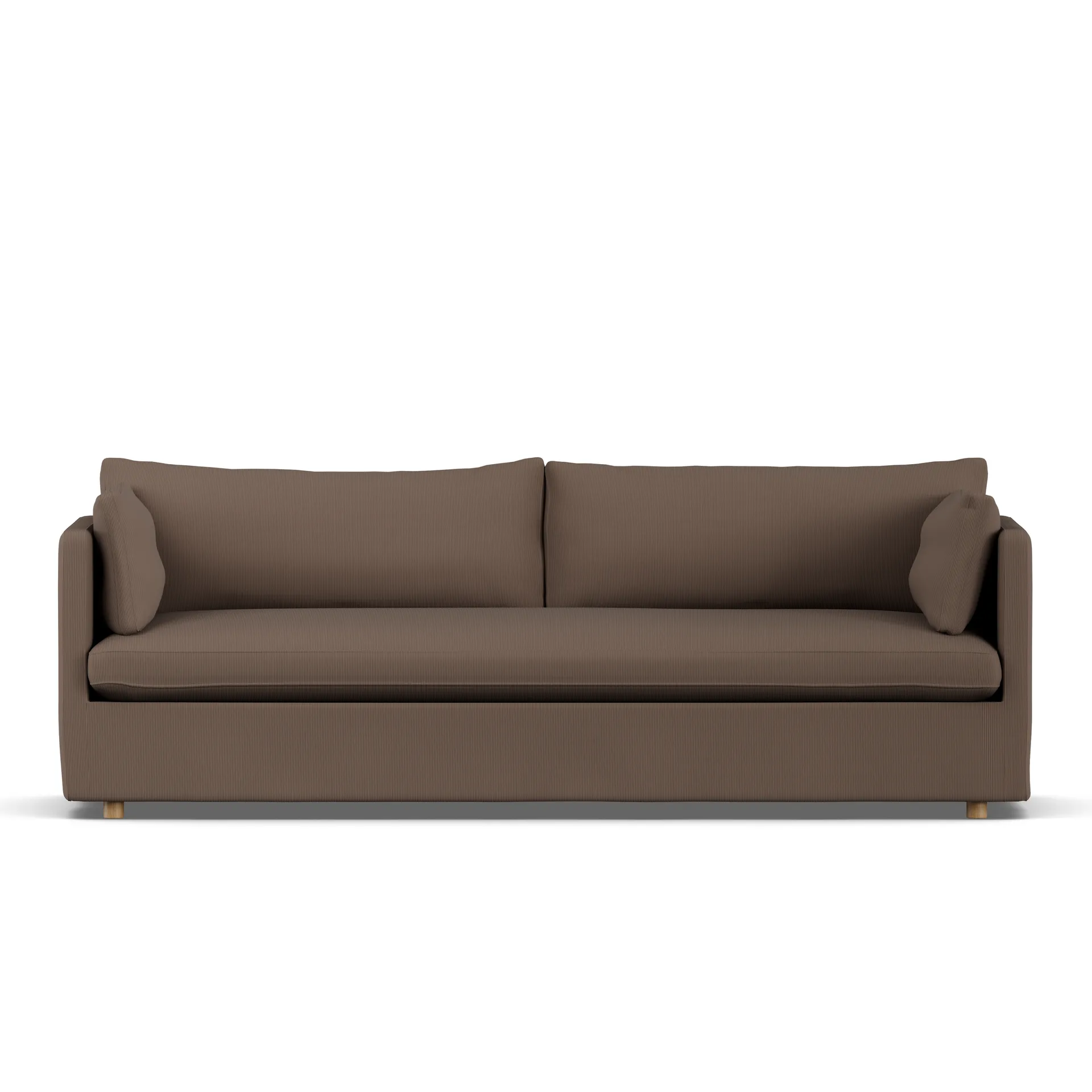 Linnevik sofa, Jump brown 1955-hvitoljet eik, 4-seters, med skjørt 1898