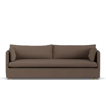 Linnevik sofa - Jump brown 1955-hvitoljet eik, 4-seters, med skjørt - 1898
