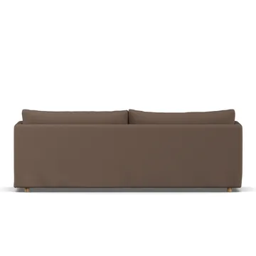 Linnevik sofa - Jump brown 1955-hvitoljet eik, 4-seters, med skjørt - 1898