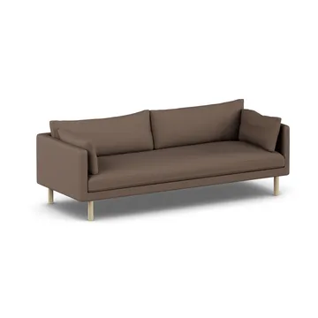 Linnevik sofa - Jump Brown 1955-hvitoljet eik, 4-seters, uten skjørt - 1898