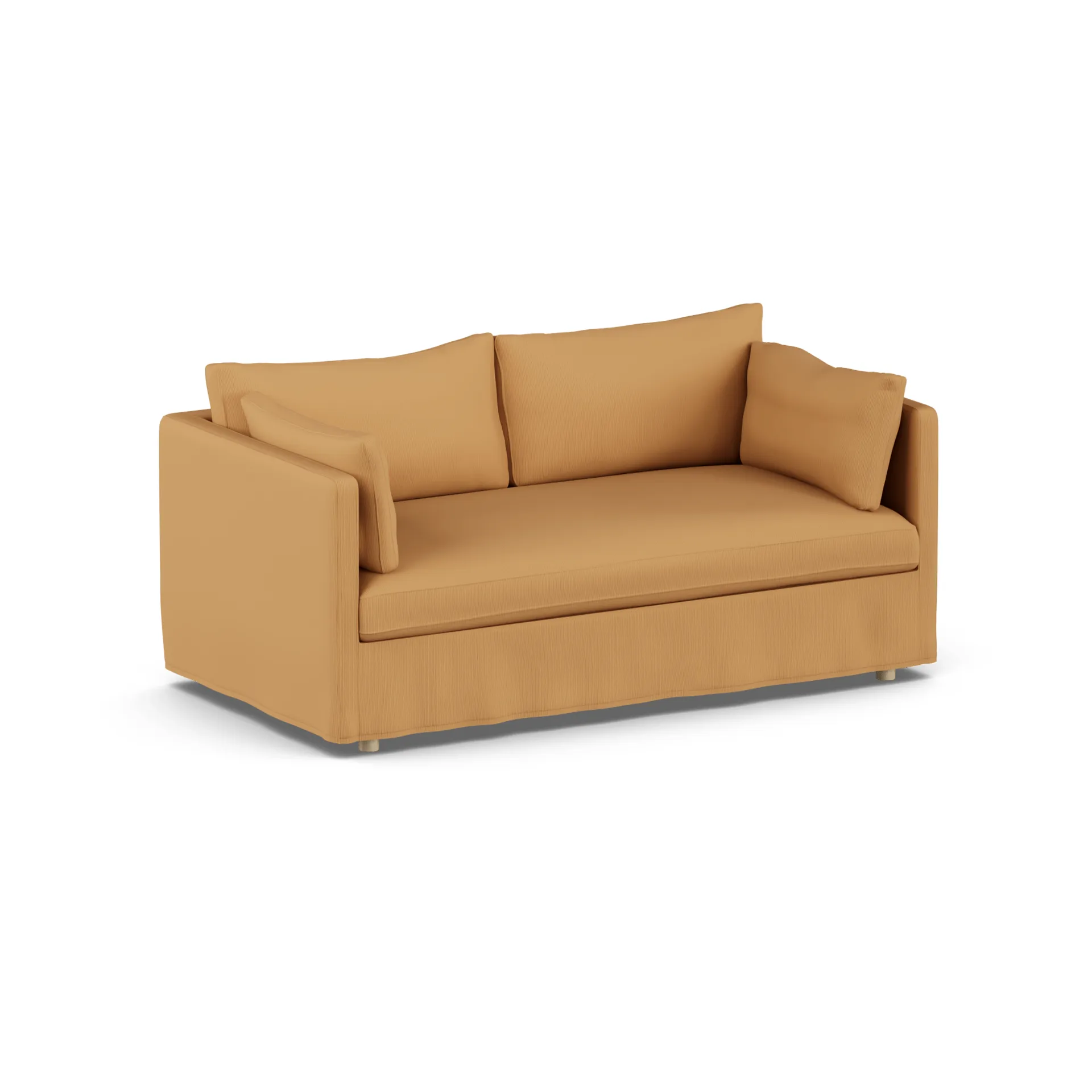 Linnevik sofa, Jump Honey 1959-hvitoljet eik, 2-seters, med skjørt 1898