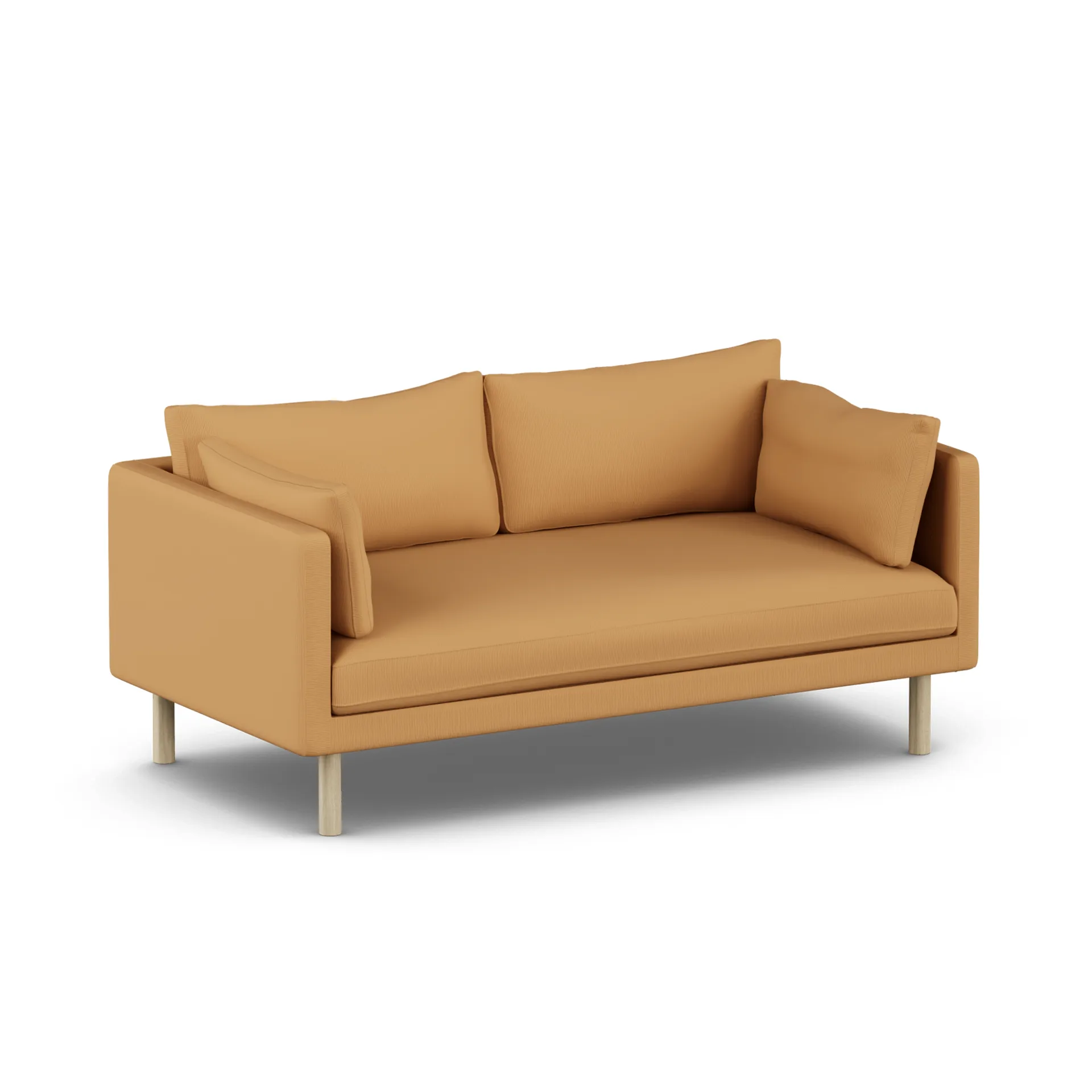 Linnevik sofa, Jump Honey 1959-hvitoljet eik, 2-seters, uten skjørt 1898
