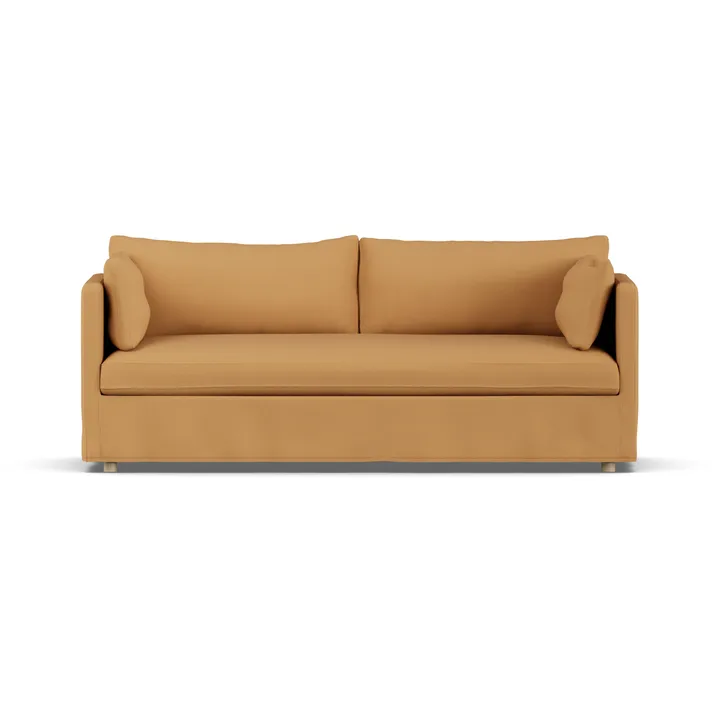 Linnevik sofa - Jump Honey 1959-hvitoljet eik, 3-seters, med skjørt - 1898