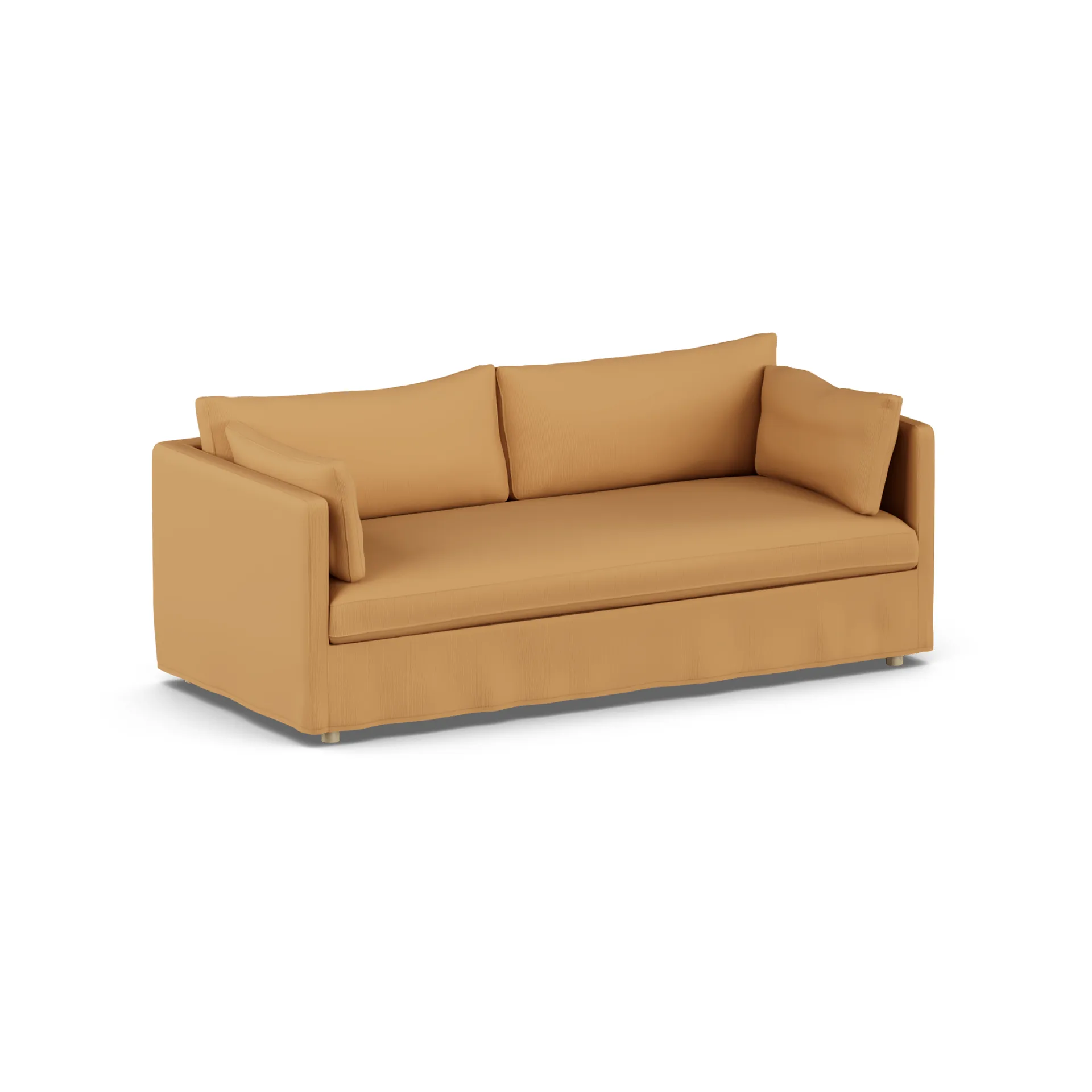 Linnevik sofa, Jump Honey 1959-hvitoljet eik, 3-seters, med skjørt 1898