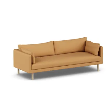 Linnevik sofa - Jump Honey 1959-hvitoljet eik, 4-seters, uten skjørt - 1898