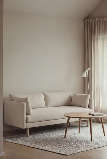 Linnevik sofa - Jump Off White 1954-hvitoljet eik, 2-seters, uten skjørt - 1898
