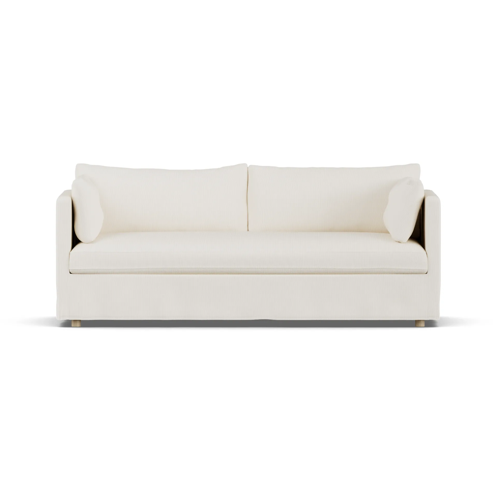 Linnevik sofa, Jump off white 1954-hvitoljet eik, 3-seters, med skjørt 1898