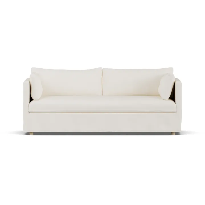 Linnevik sofa - Jump off white 1954-hvitoljet eik, 3-seters, med skjørt - 1898