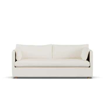 Linnevik sofa - Jump off white 1954-hvitoljet eik, 3-seters, med skjørt - 1898