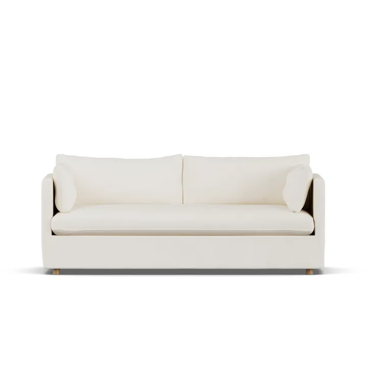 Linnevik sofa - Jump off white 1954-hvitoljet eik, 3-seters, med skjørt - 1898