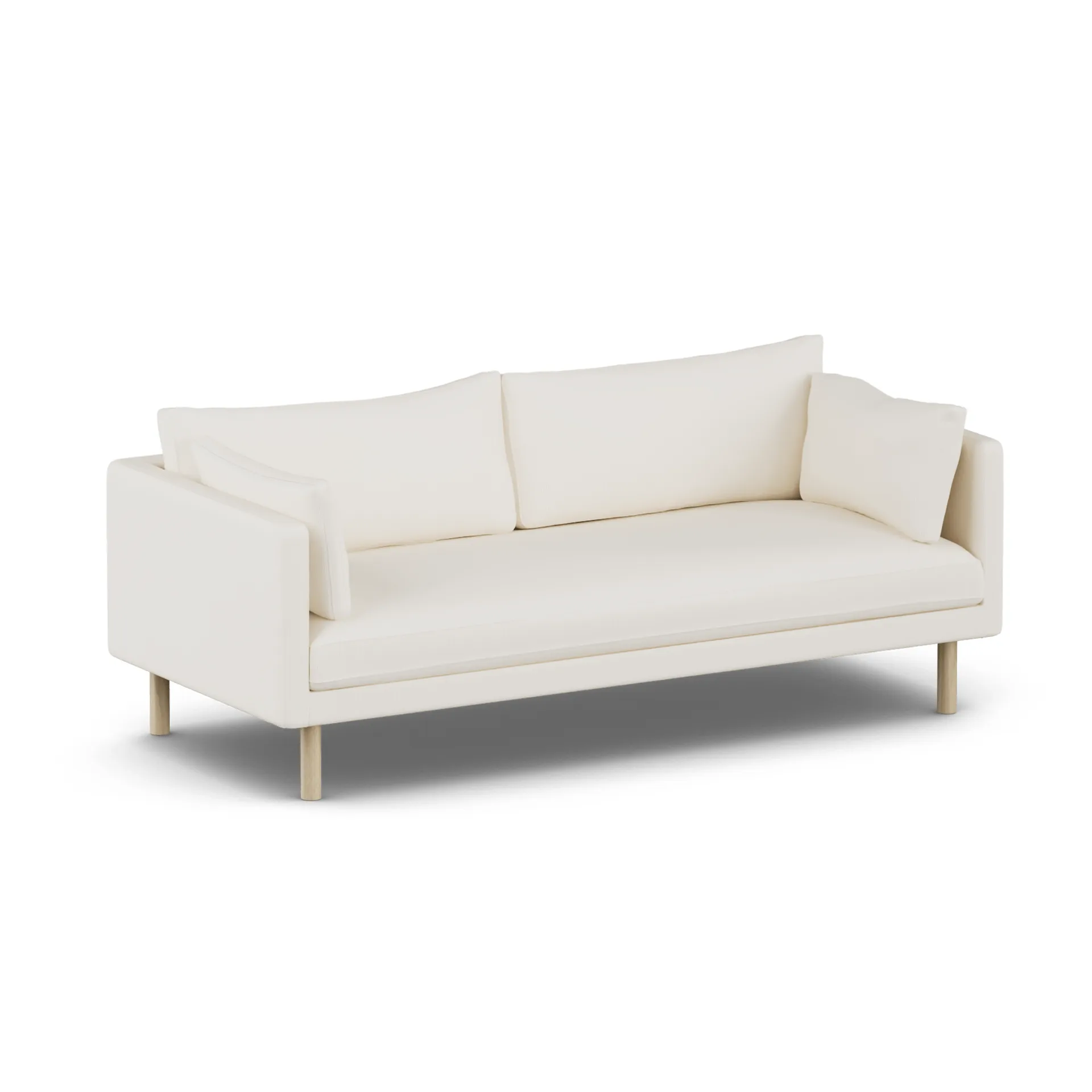 Linnevik sofa, Jump Off White 1954-hvitoljet eik, 3-seters, uten skjørt 1898