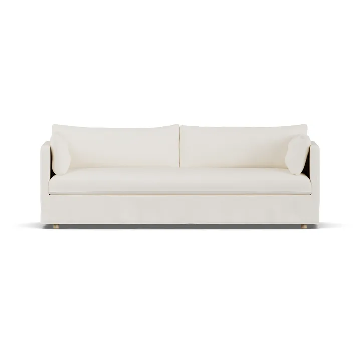 Linnevik sofa - Jump off white 1954-hvitoljet eik, 4-seters, med skjørt - 1898