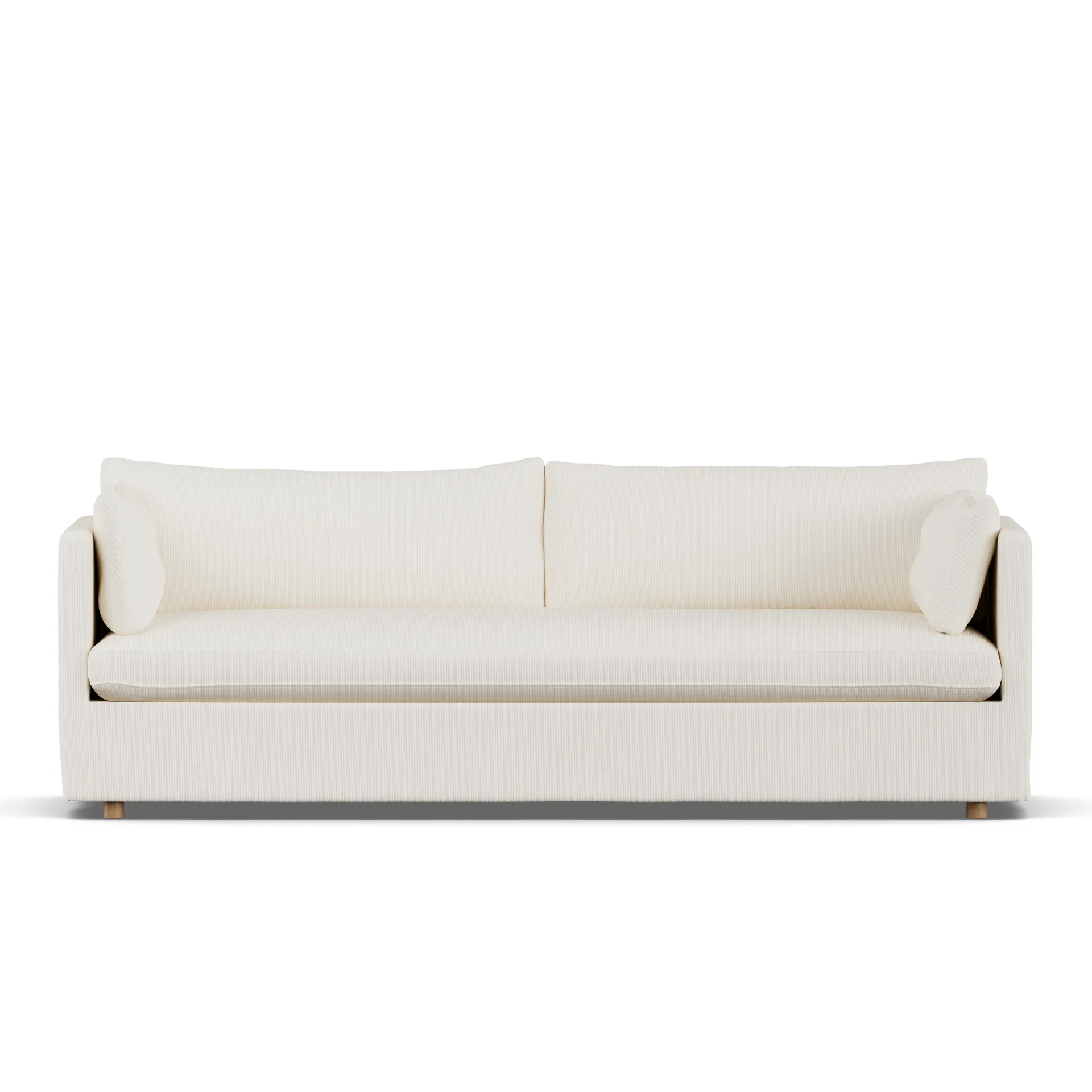 Linnevik sofa, Jump off white 1954-hvitoljet eik, 4-seters, med skjørt 1898