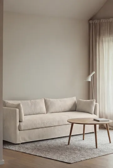 Linnevik sofa - Jump off white 1954-hvitoljet eik, 4-seters, med skjørt - 1898