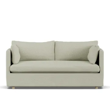 Linnevik sofa - Luiza Beige 3981-hvitoljet eik, 2-seters, med skjørt - 1898