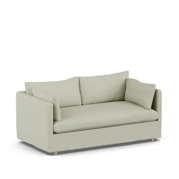 Linnevik sofa - Luiza Beige 3981-hvitoljet eik, 2-seters, med skjørt - 1898