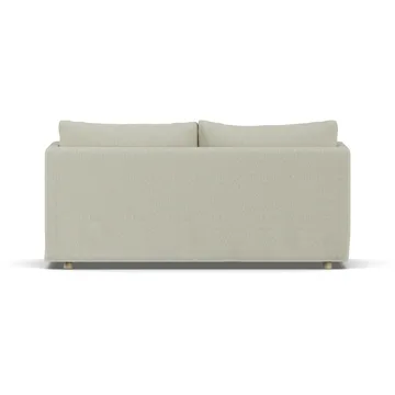 Linnevik sofa - Luiza Beige 3981-hvitoljet eik, 2-seters, med skjørt - 1898