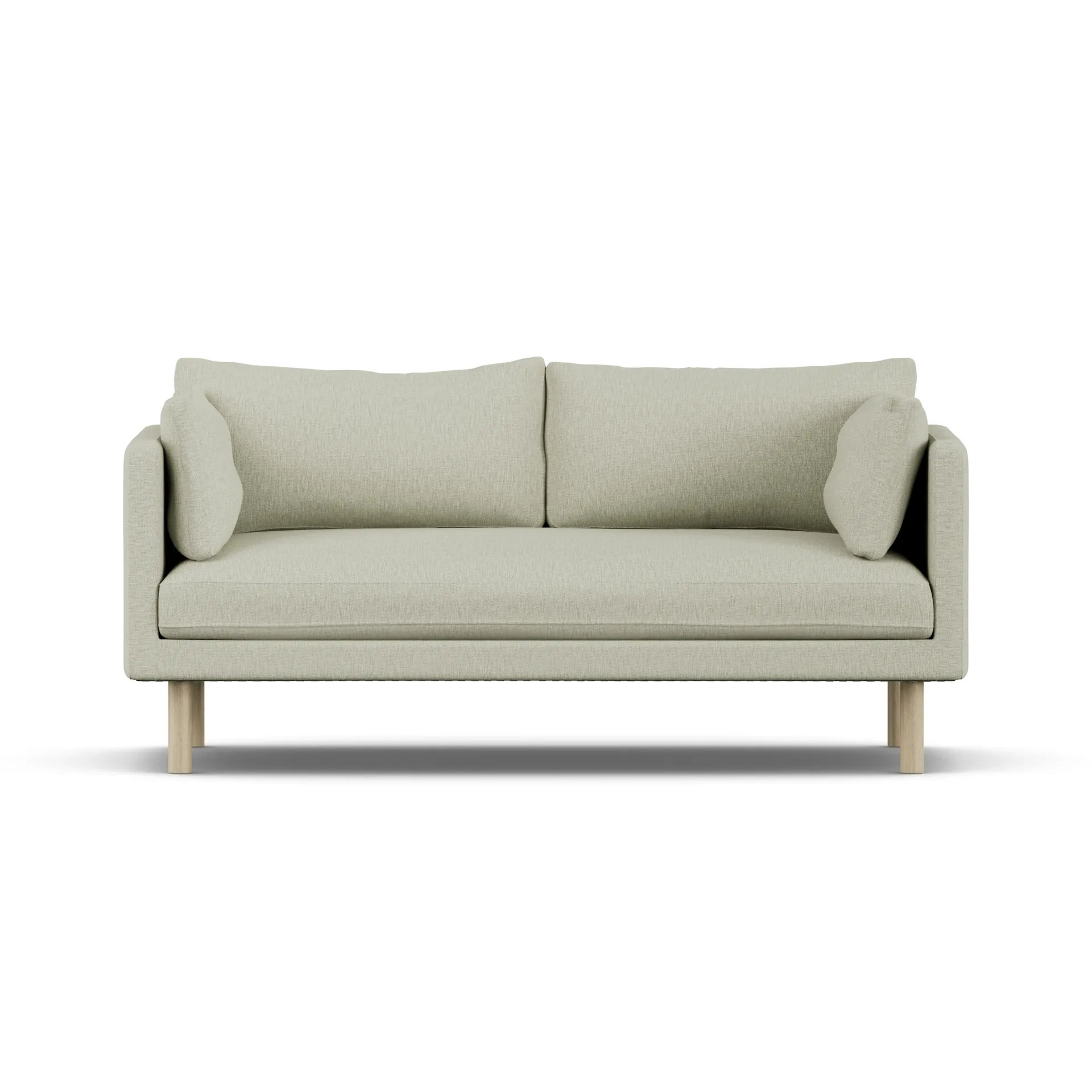 Linnevik sofa, Luiza Beige 3981-hvitoljet eik, 2-seters, uten skjørt 1898