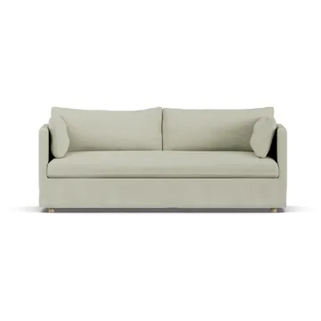 Linnevik sofa - Luiza Beige 3981-hvitoljet eik, 3-seters, med skjørt - 1898