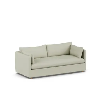 Linnevik sofa - Luiza Beige 3981-hvitoljet eik, 3-seters, med skjørt - 1898
