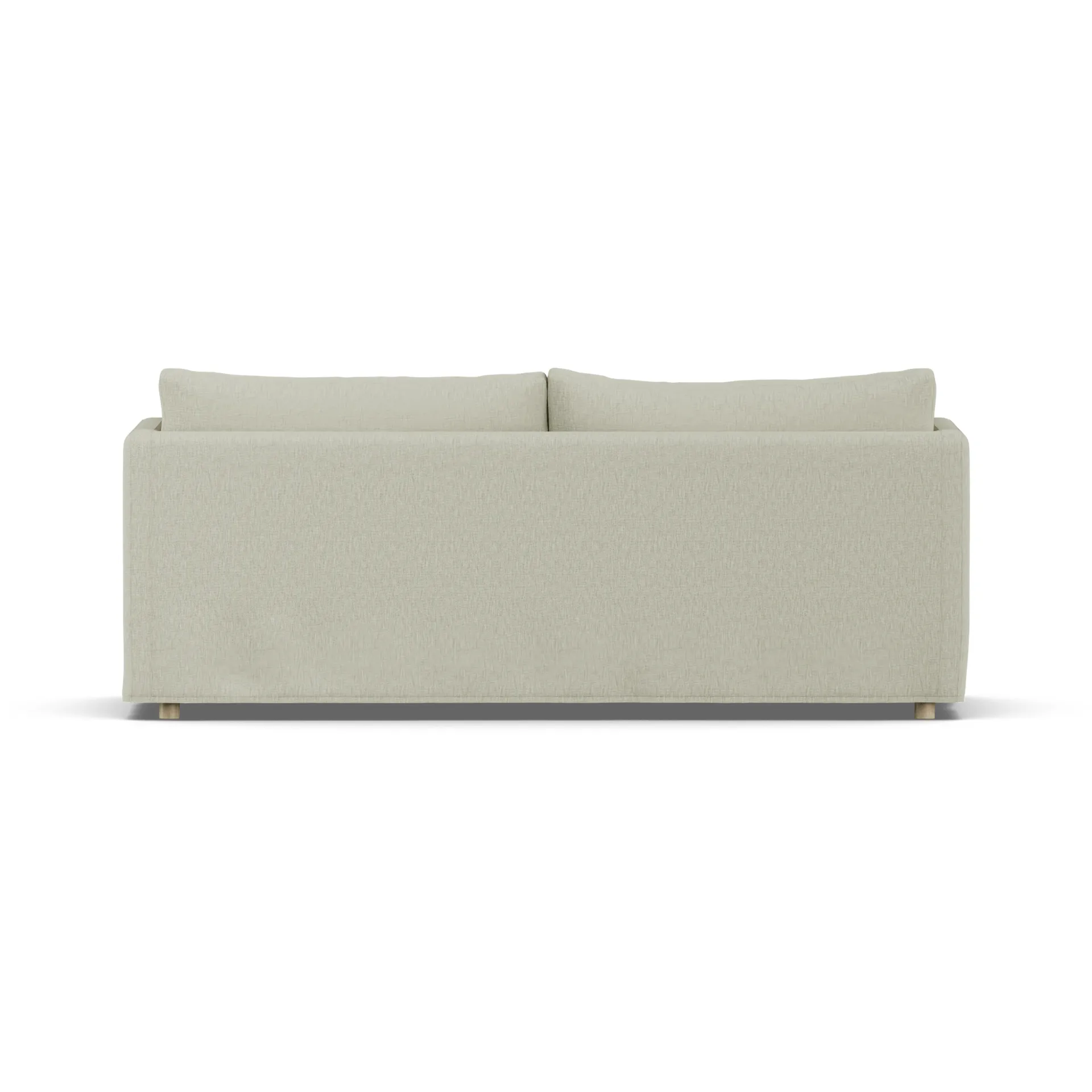 Linnevik sofa, Luiza Beige 3981-hvitoljet eik, 3-seters, med skjørt 1898
