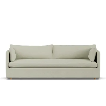 Linnevik sofa - Luiza beige 3981-hvitoljet eik, 4-seters, med skjørt - 1898