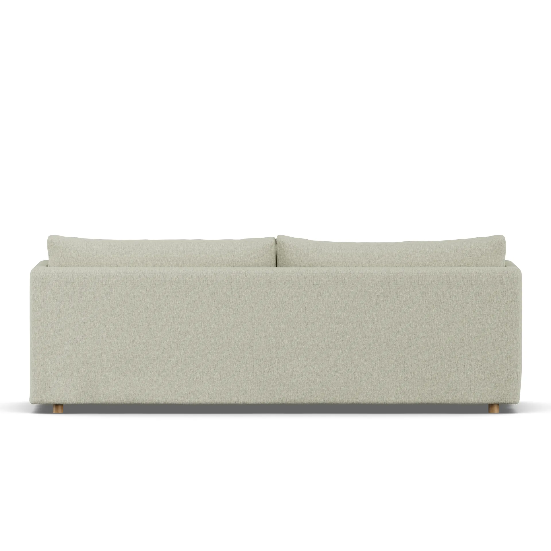 Linnevik sofa, Luiza beige 3981-hvitoljet eik, 4-seters, med skjørt 1898