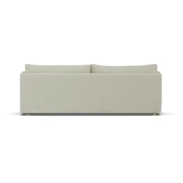 Linnevik sofa - Luiza beige 3981-hvitoljet eik, 4-seters, med skjørt - 1898