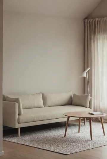 Linnevik sofa - Luiza Beige 3981-hvitoljet eik, 4-seters, uten skjørt - 1898