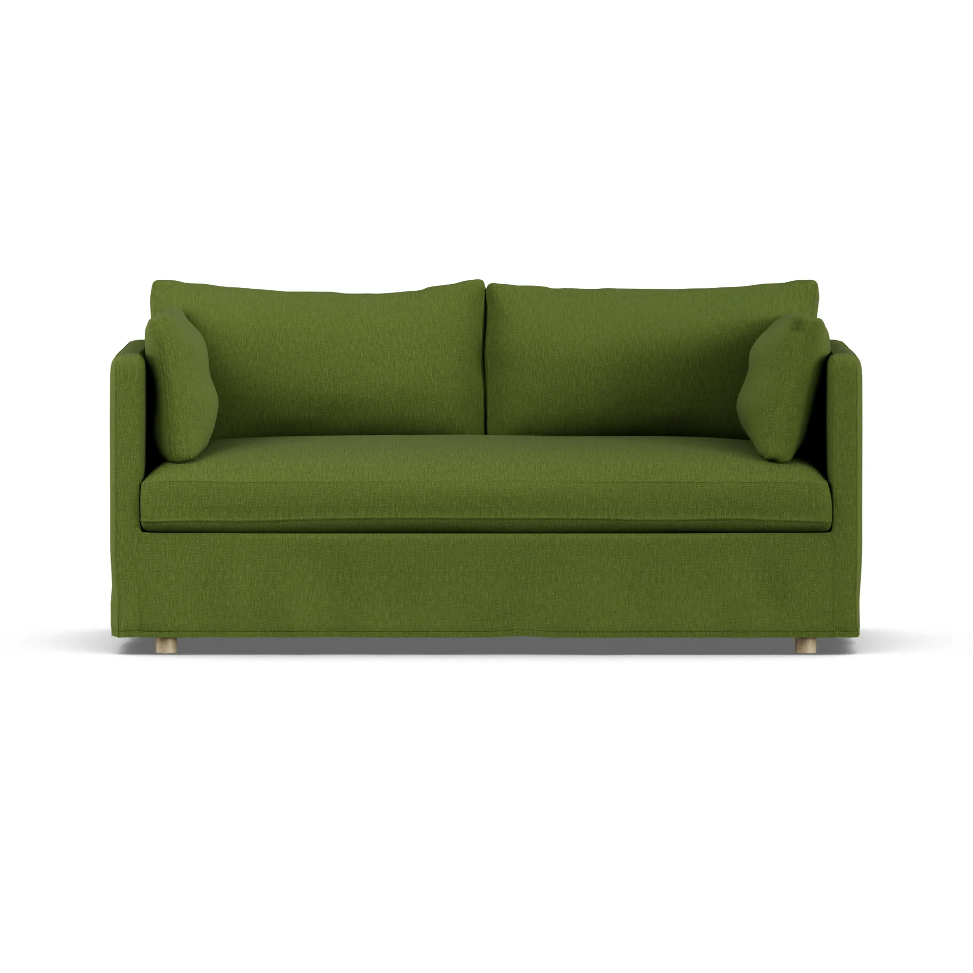 Linnevik sofa, Luiza Green 3975-hvitoljet eik, 2-seters, med skjørt 1898