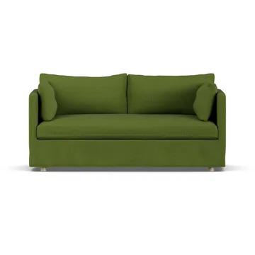 Linnevik sofa - Luiza Green 3975-hvitoljet eik, 2-seters, med skjørt - 1898