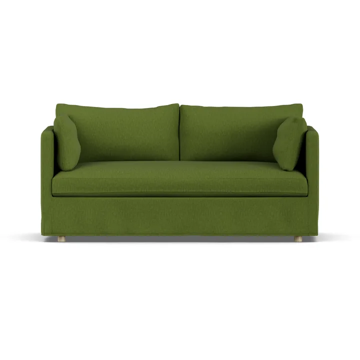 Linnevik sofa - Luiza Green 3975-hvitoljet eik, 2-seters, med skjørt - 1898