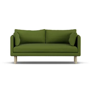 Linnevik sofa - Luiza Green 3975-hvitoljet eik, 2-seters, uten skjørt - 1898