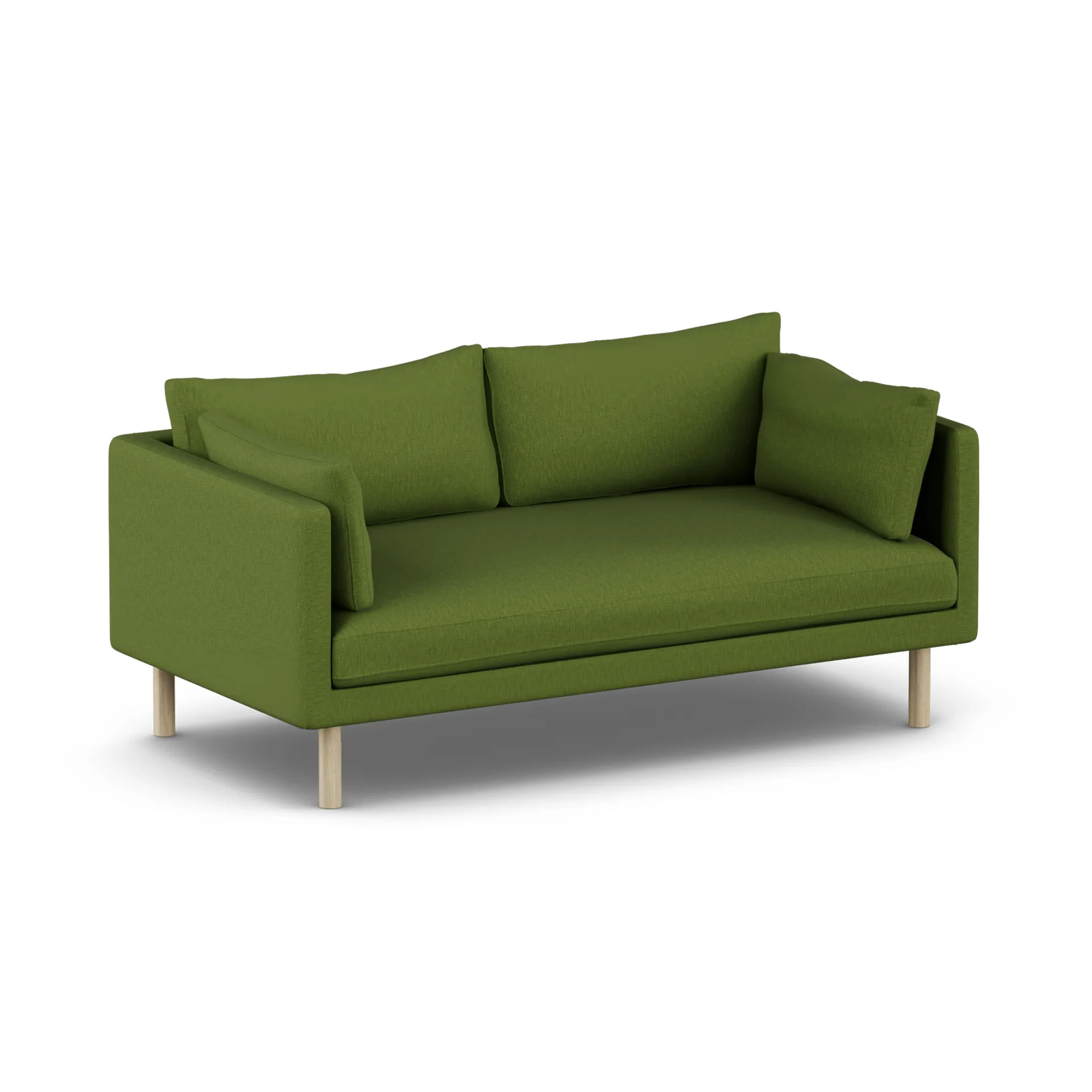 Linnevik sofa, Luiza Green 3975-hvitoljet eik, 2-seters, uten skjørt 1898
