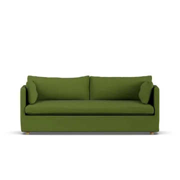 Linnevik sofa - Luiza green 3975-hvitoljet eik, 3-seters, med skjørt - 1898