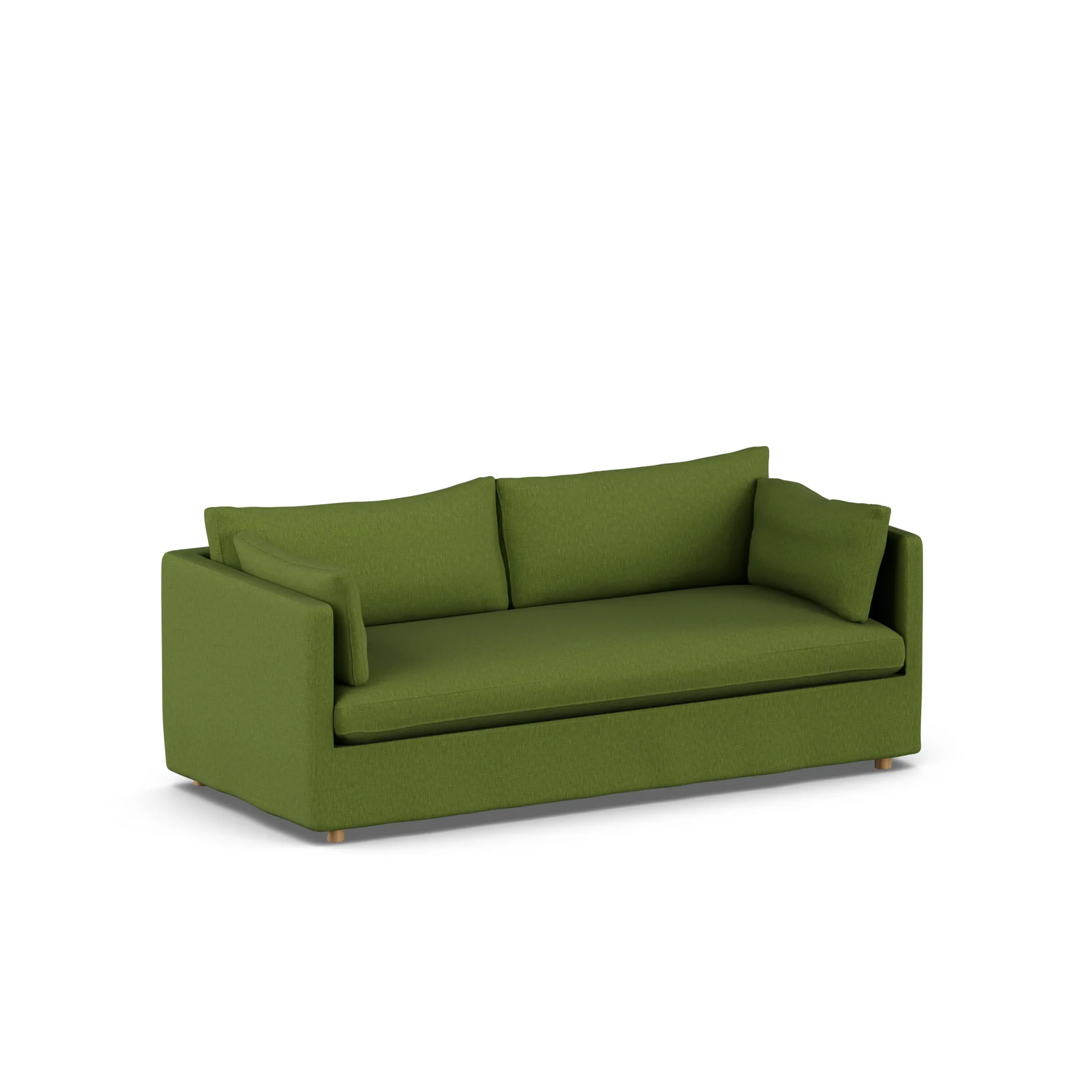 Linnevik sofa, Luiza green 3975-hvitoljet eik, 3-seters, med skjørt 1898