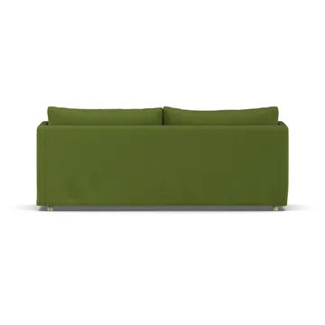 Linnevik sofa - Luiza green 3975-hvitoljet eik, 3-seters, med skjørt - 1898