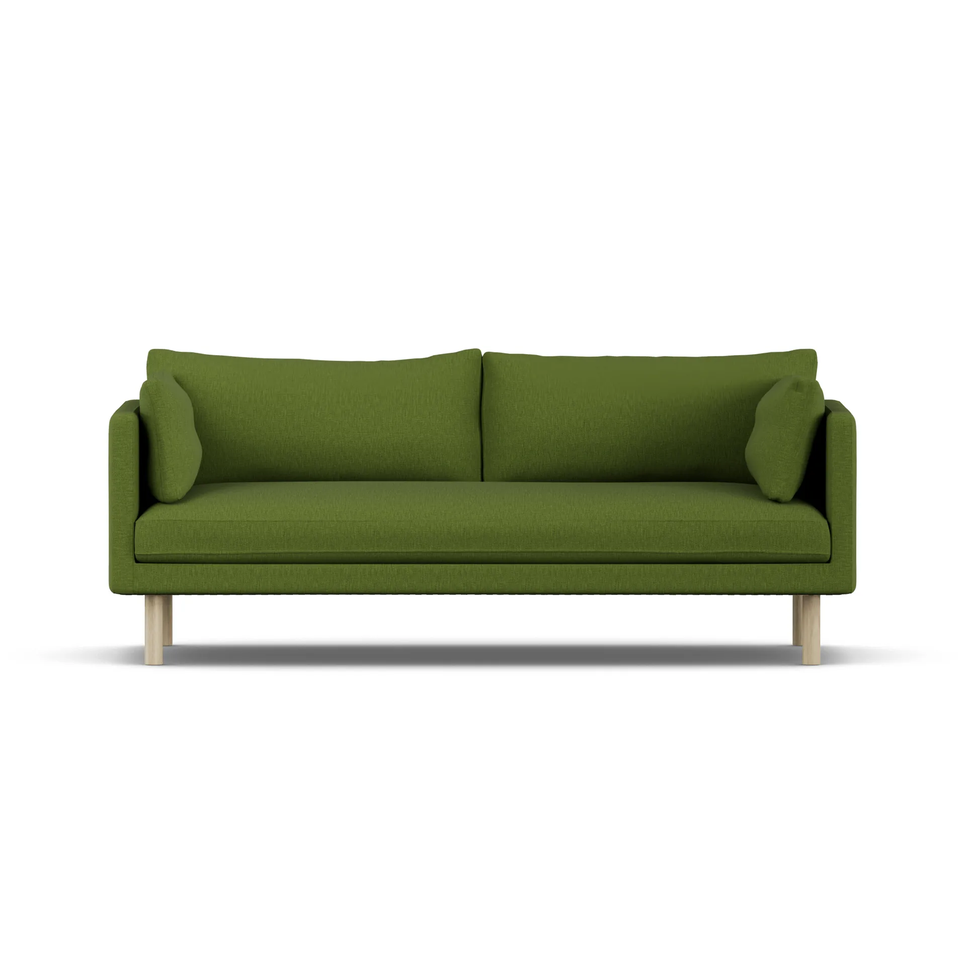 Linnevik sofa, Luiza Green 3975-hvitoljet eik, 3-seters, uten skjørt 1898