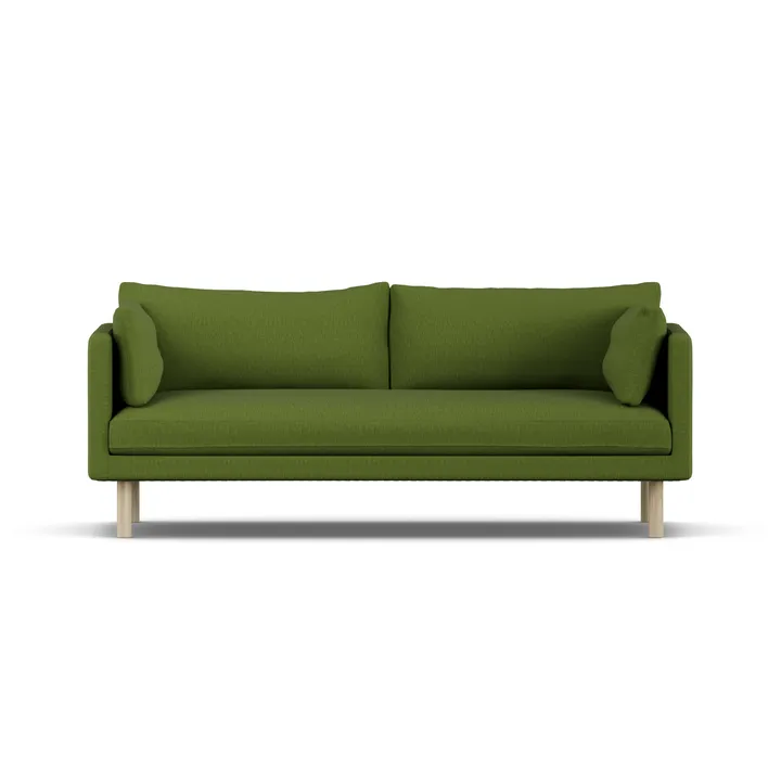 Linnevik sofa - Luiza Green 3975-hvitoljet eik, 3-seters - 1898