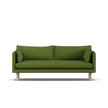 Linnevik sofa - Luiza Green 3975-hvitoljet eik, 3-seters - 1898