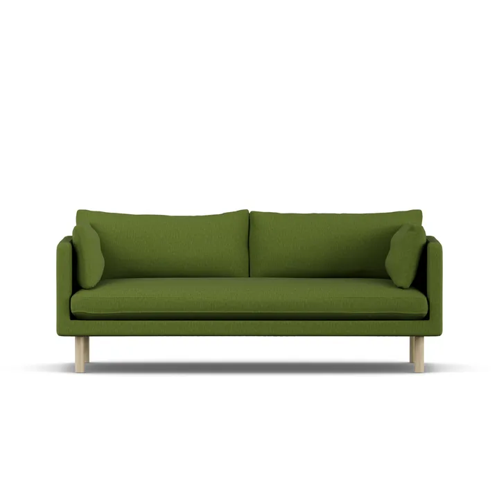 Linnevik sofa - Luiza Green 3975-hvitoljet eik, 3-seters - 1898