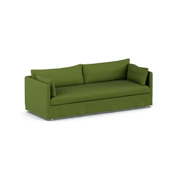 Linnevik sofa - Luiza Green 3975-hvitoljet eik, 4-seters, med skjørt - 1898